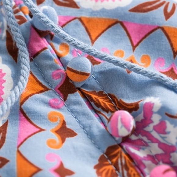 Boho Pandora Floral Mandala Maxi Slit Skirt Blue - Picture 2 of 6